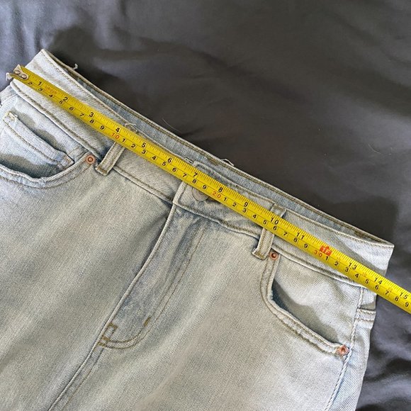 Wild Fable | NWOT Light Blue Raw Hem High-Rise Denim Mini Skirt Size 6 - Picture 8 of 9